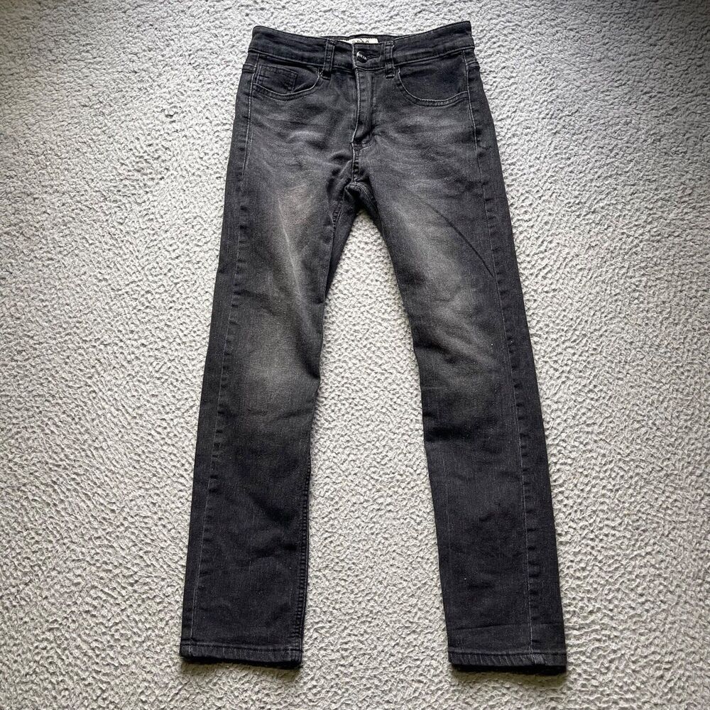 Blue Rag Jeans Teens Size 12 x 26 Black Mid Rise Straight Leg Skinny